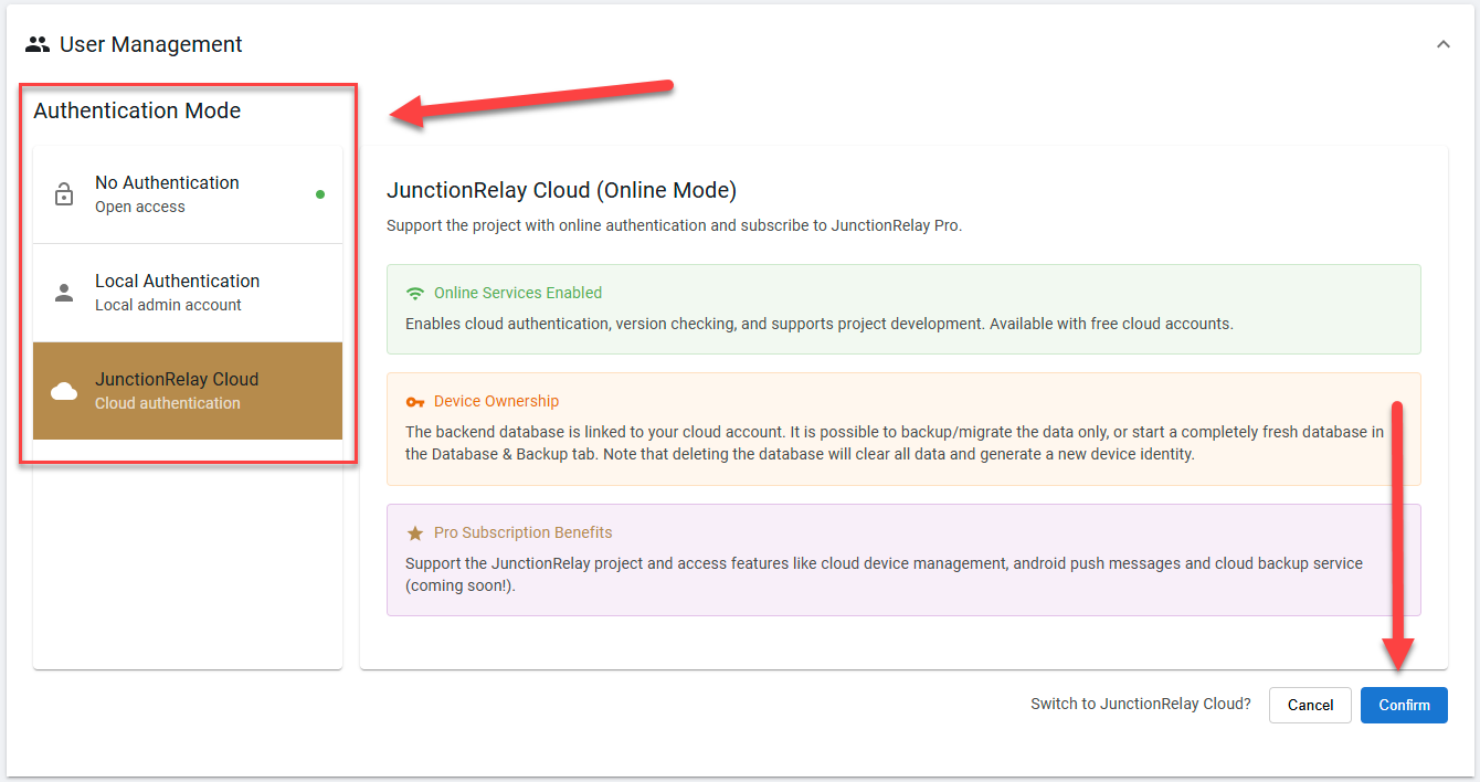 Authentication Options