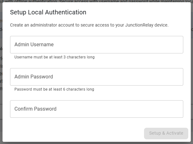 Local User Creation