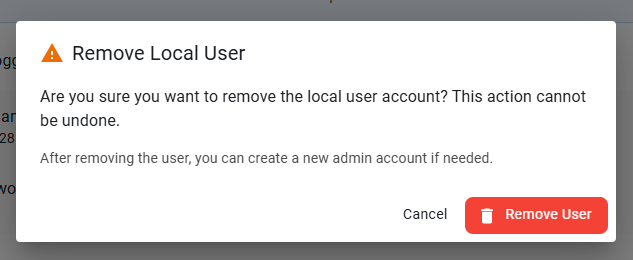 Remove Local User